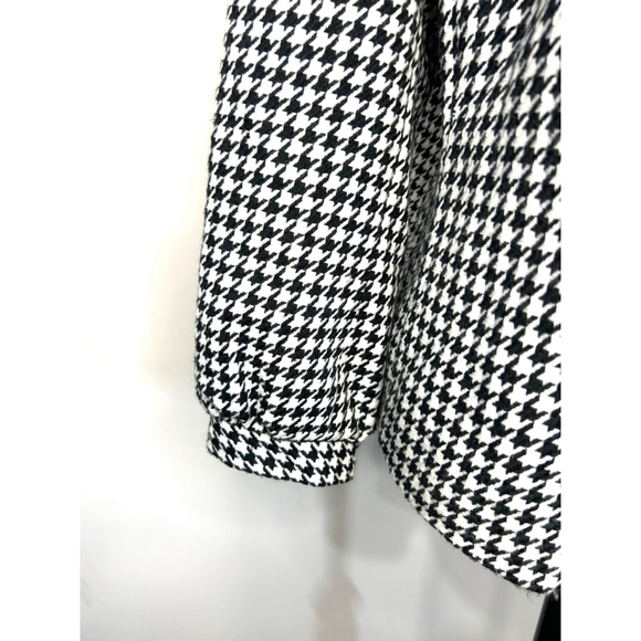 Women's Nygard Black & White Houndstooth Blazer Petite oversized collar Size 16 - Picture 7 of 10